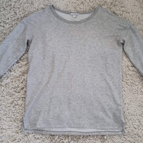 Standard James Perse Women’s Long Sleeve Top Sz 1 SM Heather Gray / Minimalist - Picture 1 of 5